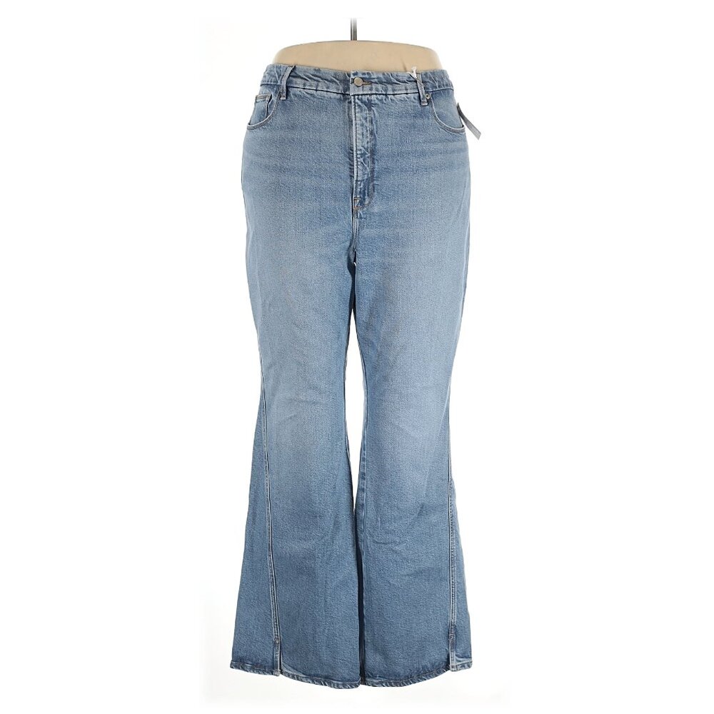 Good American Good Curve Super High Rise Bootcut Jeans 24Plus